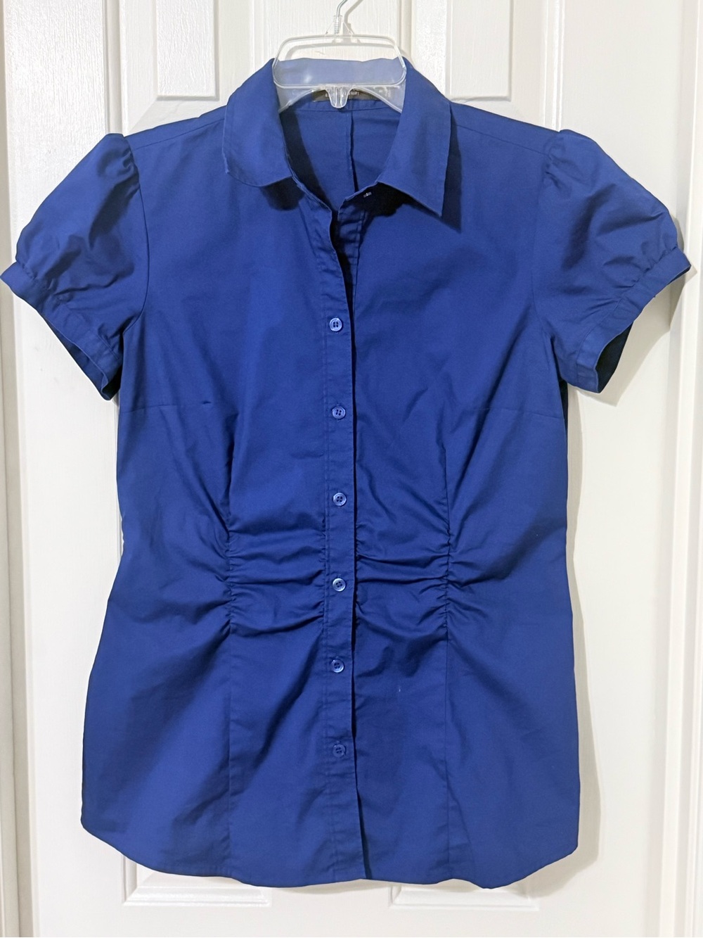 The Limited Royal Blue Short-Sleeve Button-Down Shirt
